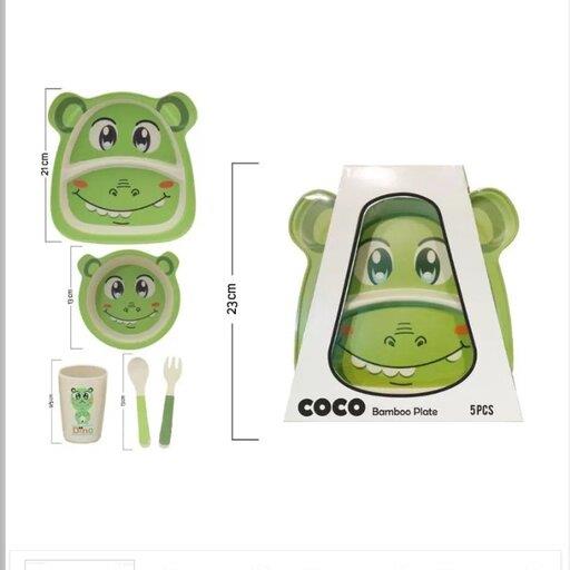 ست ظرف غذای کودک بامبو